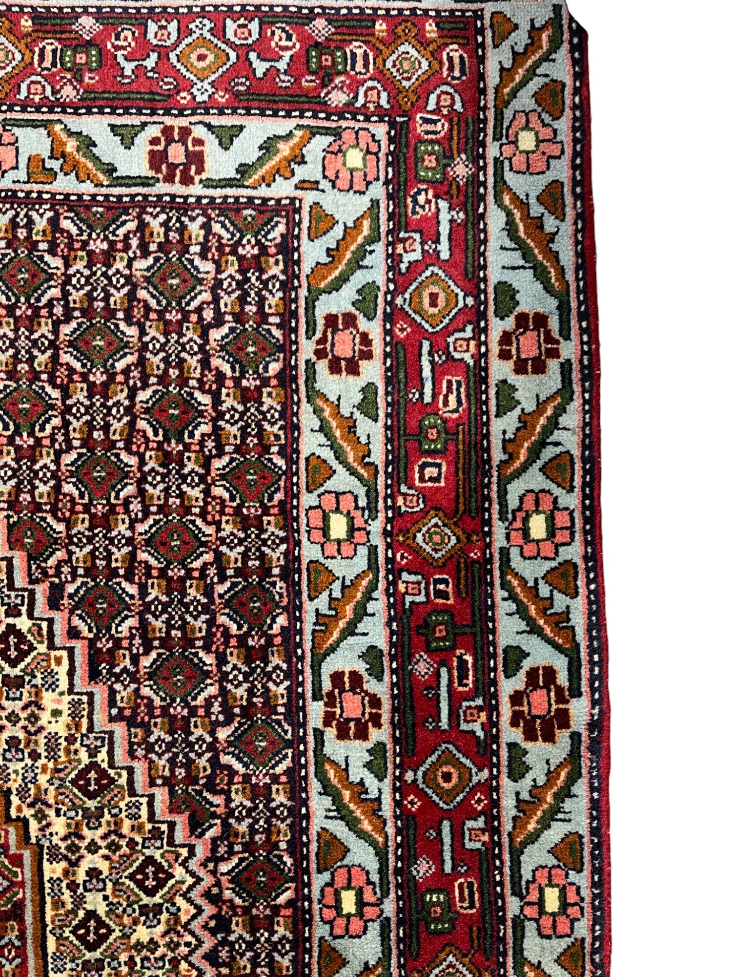 Senneh Persian Vintage Hand Knotted Wool Rug - 150 x 130 cm