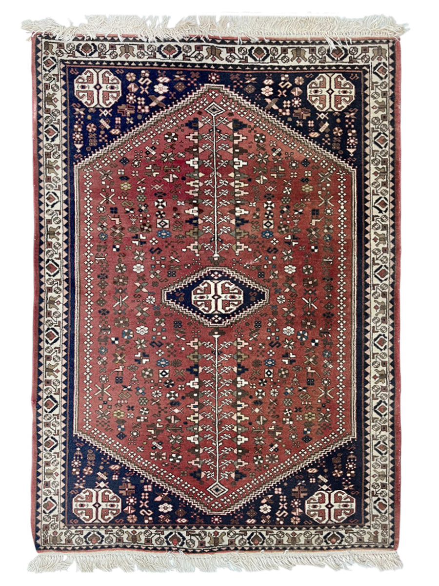 Yalamah Persian Vintage Hand Knotted Wool Rug - 160 x 105 cm