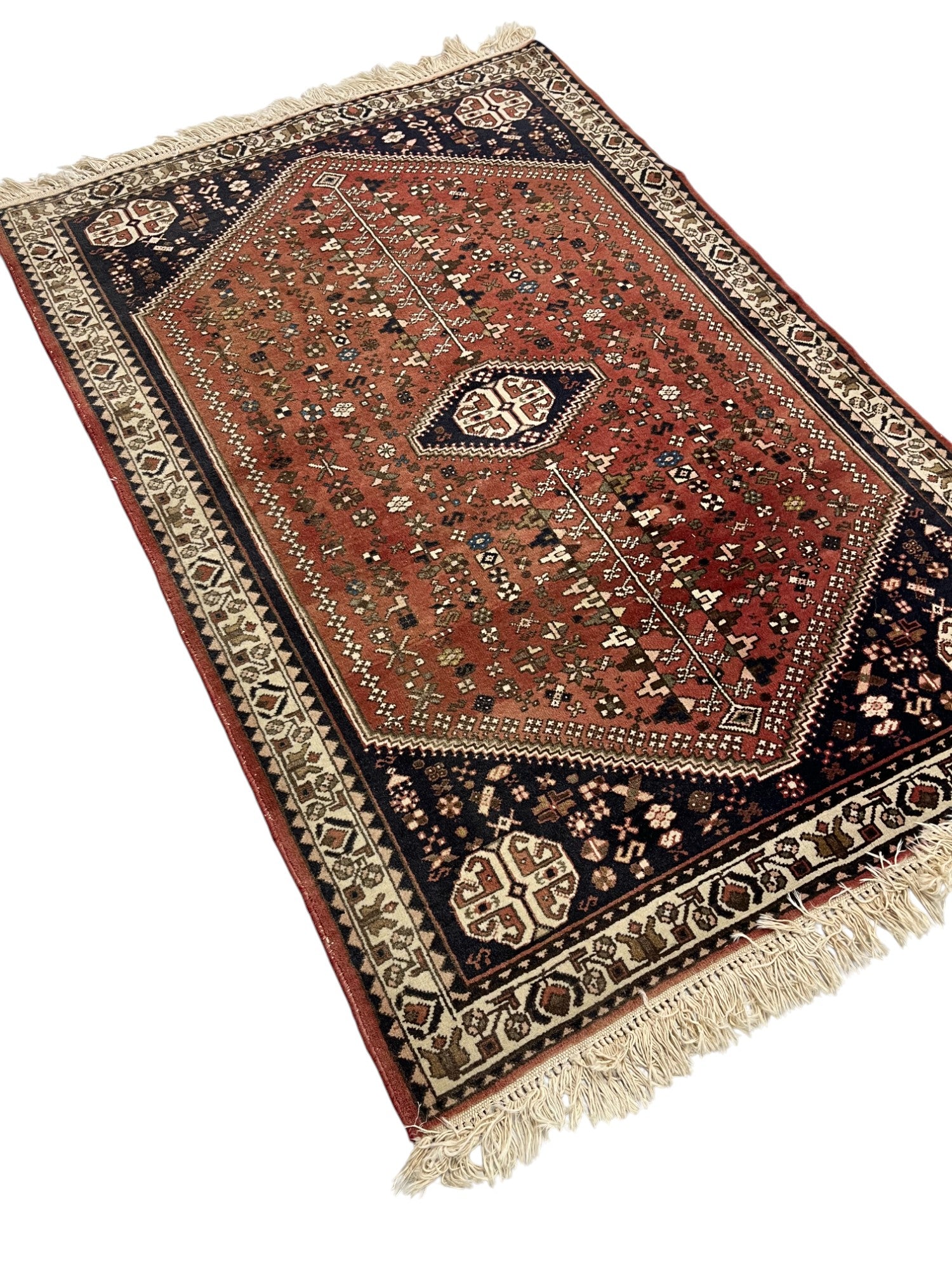 Yalamah Persian Vintage Hand Knotted Wool Rug - 160 x 105 cm