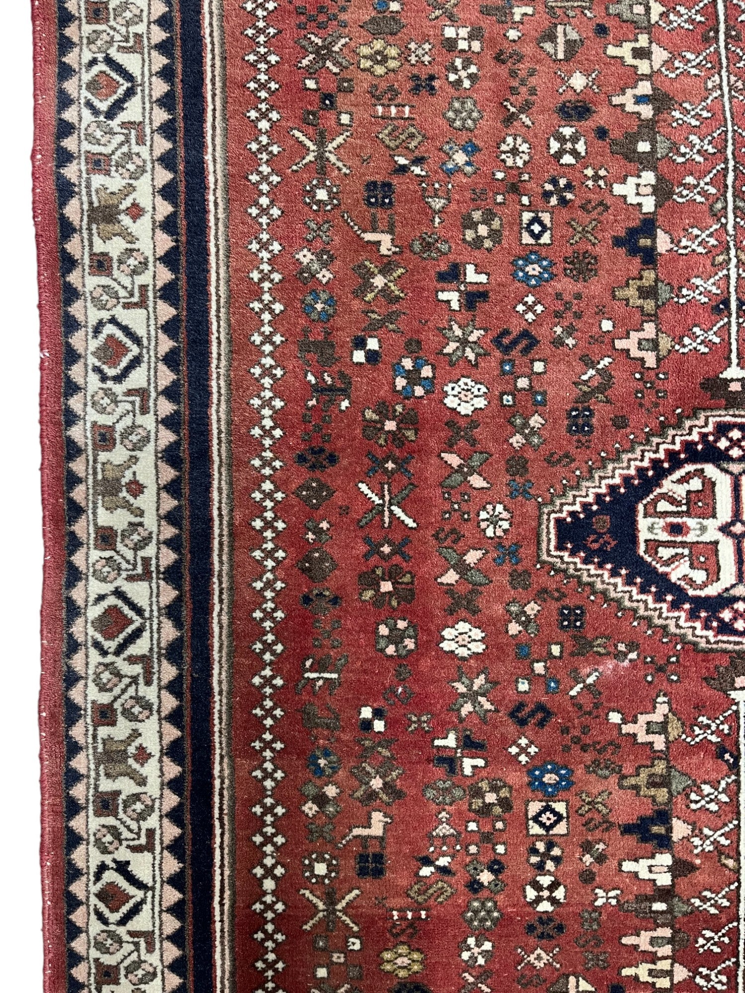 Yalamah Persian Vintage Hand Knotted Wool Rug - 160 x 105 cm