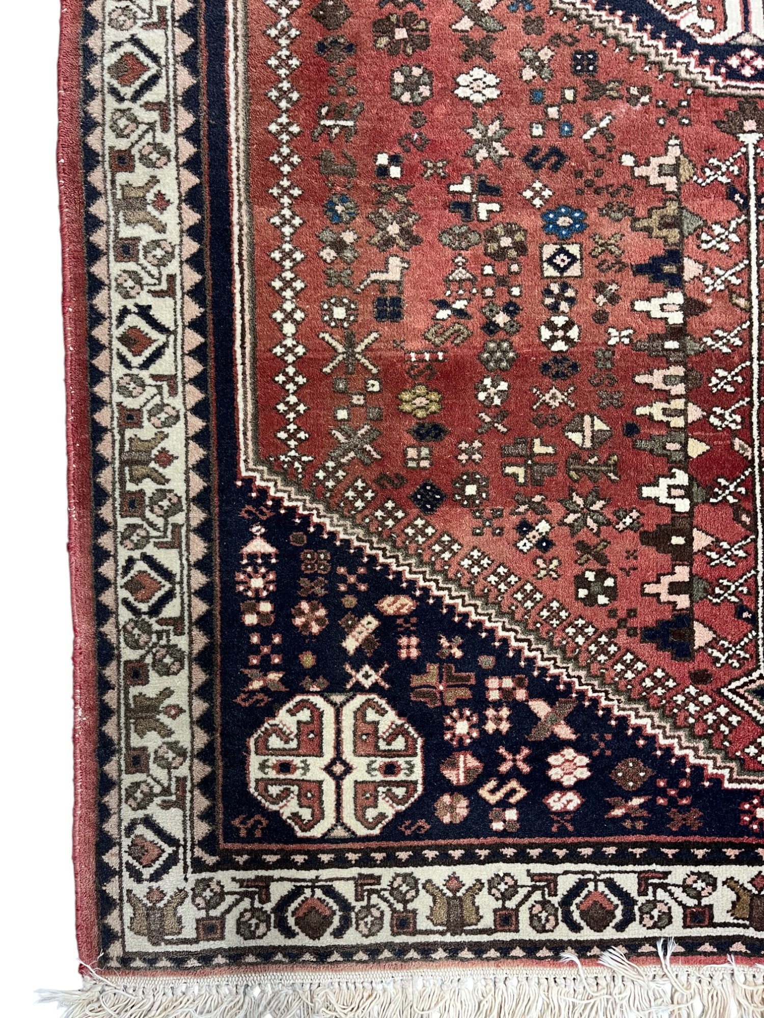 Yalamah Persian Vintage Hand Knotted Wool Rug - 160 x 105 cm