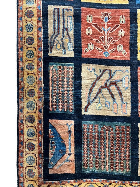 Gabbeh Persian Vintage Hand Knotted Wool Rug - 160 x 110 cm