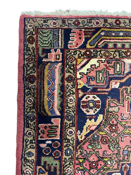 Nahavand Persian Vintage Hand Knotted Wool Rug - 150 x 100 cm