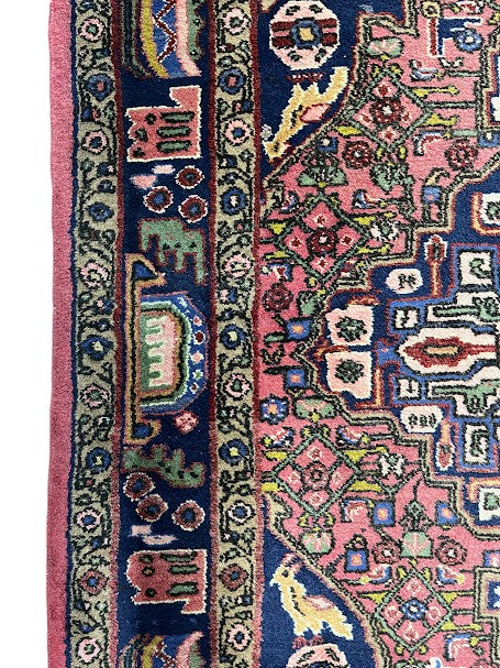 Nahavand Persian Vintage Hand Knotted Wool Rug - 150 x 100 cm