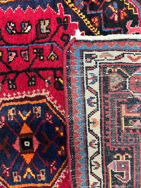 Hamadan Persian Vintage Hand Knotted Wool Rug - 175 x 110 cm