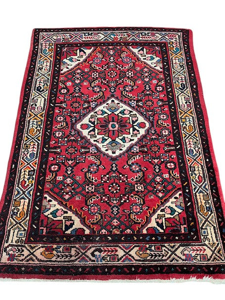 Hamadan Persian Vintage Hand Knotted Wool Rug - 150 x 100 cm