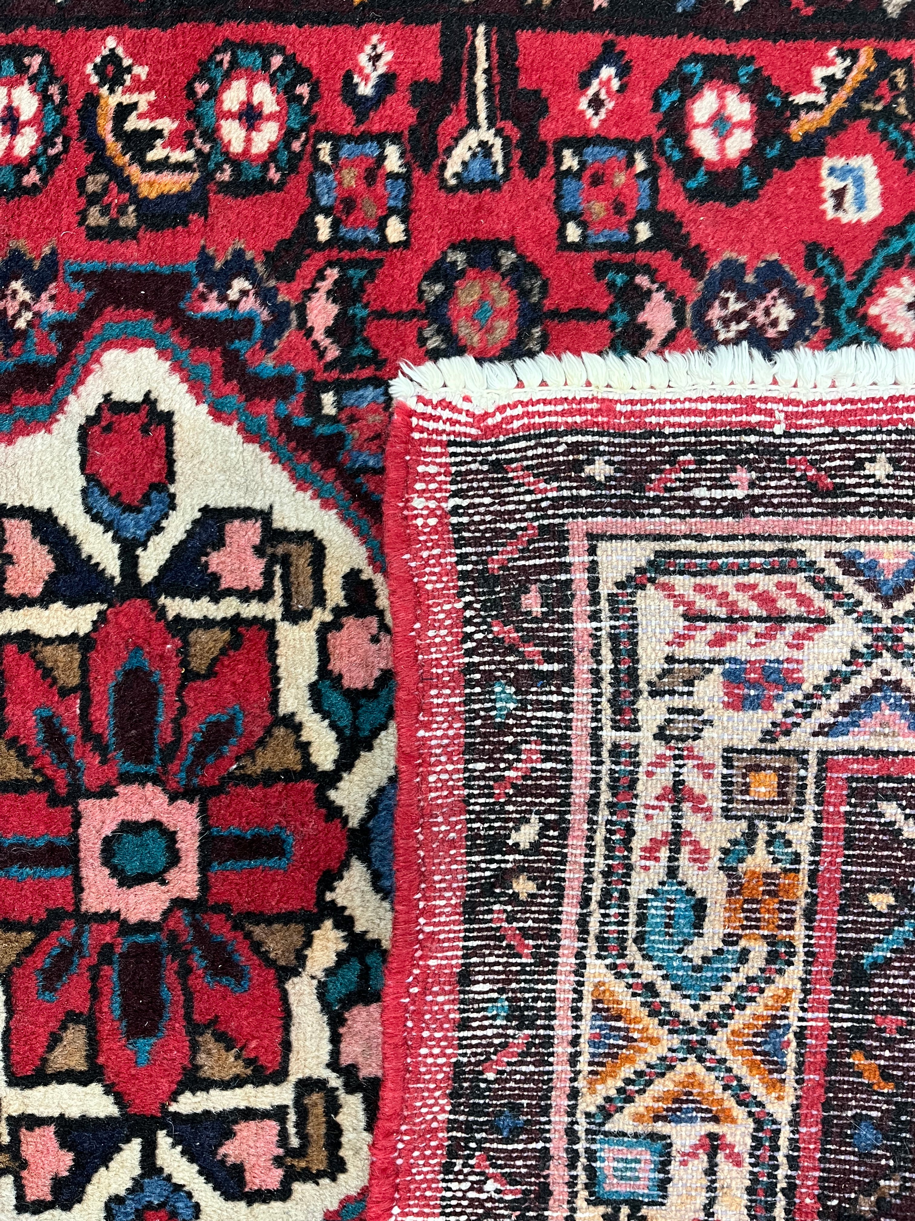 Hamadan Persian Vintage Hand Knotted Wool Rug - 150 x 100 cm