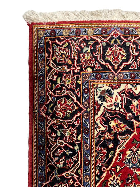 Kashan Persian Vintage Hand Knotted Wool Rug - 170 x 115 cm