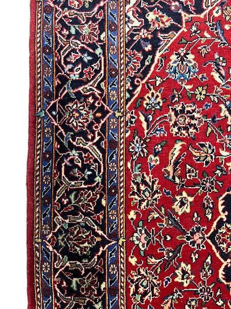 Kashan Persian Vintage Hand Knotted Wool Rug - 170 x 115 cm