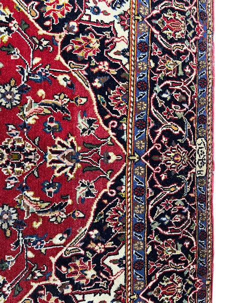 Kashan Persian Vintage Hand Knotted Wool Rug - 170 x 115 cm