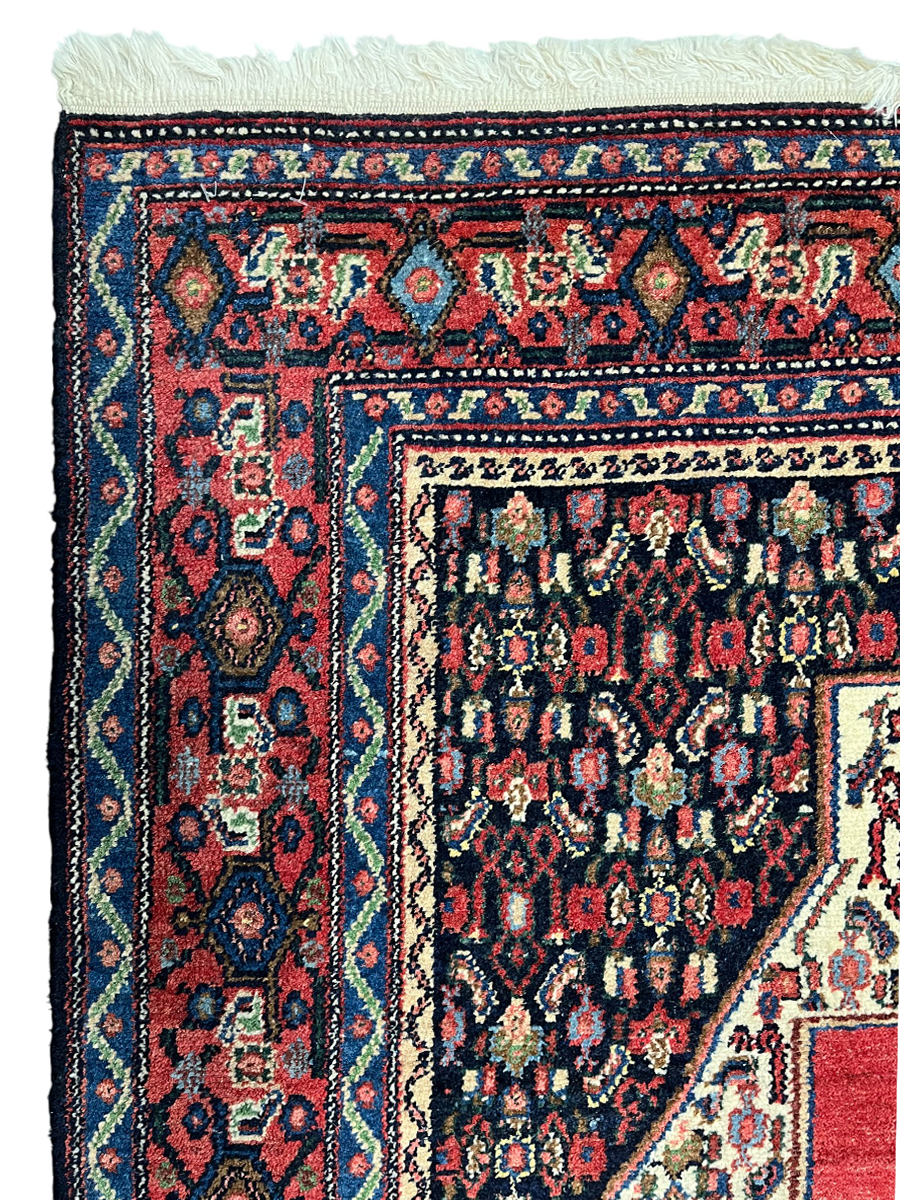 Senneh Persian Vintage Hand Knotted Wool Rug - 165 x 115 cm