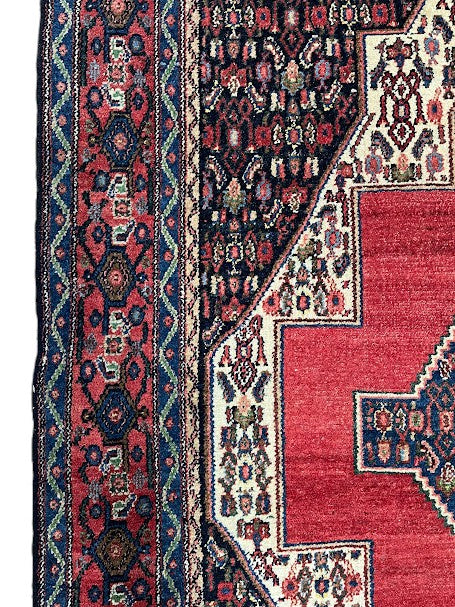 Senneh Persian Vintage Hand Knotted Wool Rug - 165 x 115 cm
