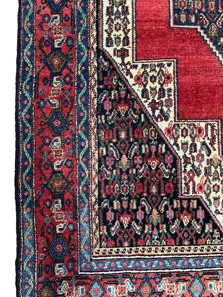 Senneh Persian Vintage Hand Knotted Wool Rug - 165 x 115 cm