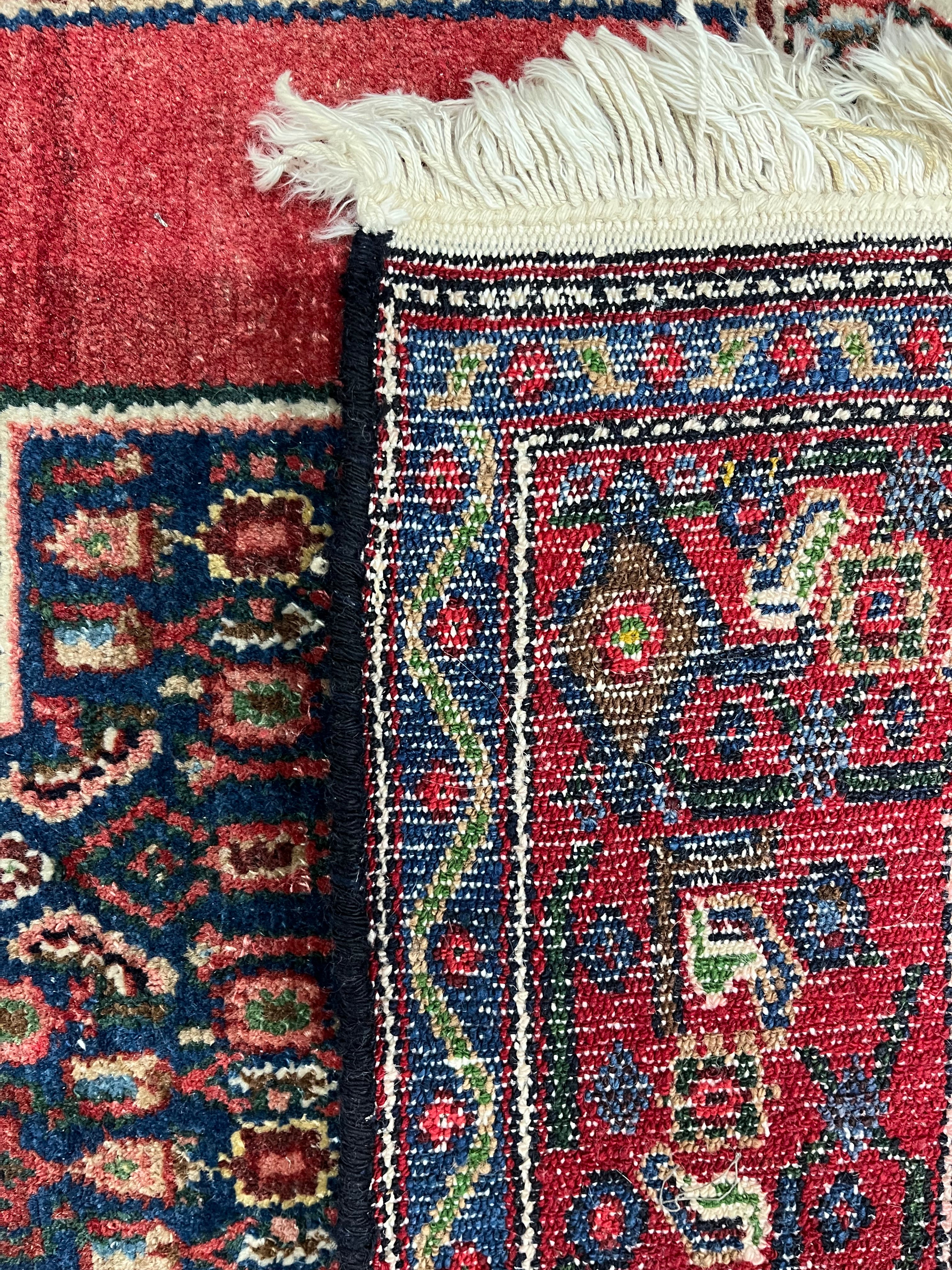 Senneh Persian Vintage Hand Knotted Wool Rug - 165 x 115 cm