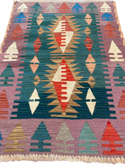 Konya Vintage Hand Woven Turkish Wool Kilim Rug - 101 x 80 cm