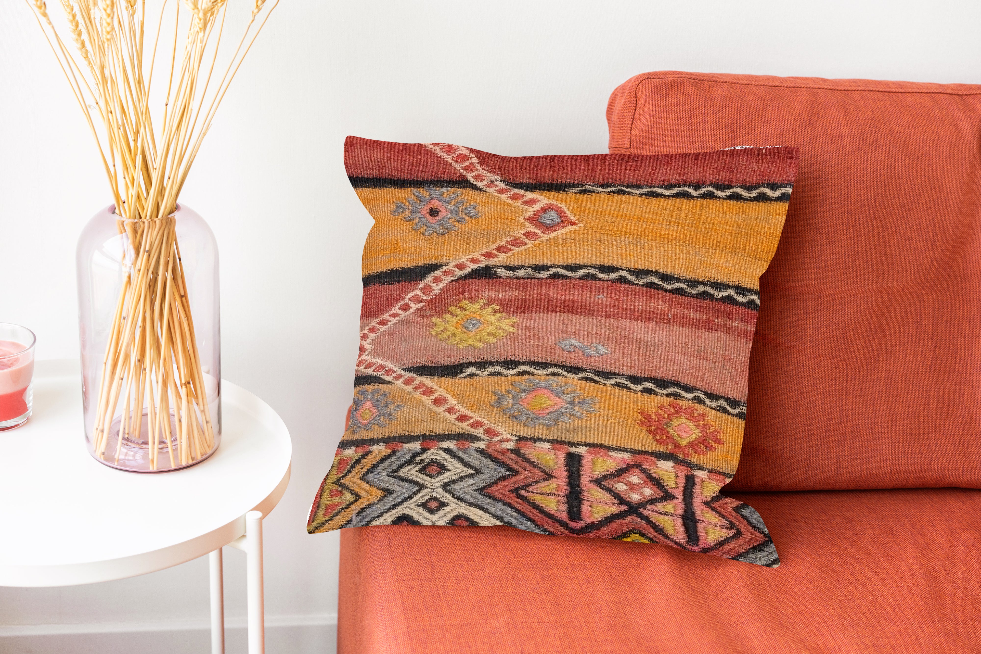 Turkish Kilim Cushion Cover - 46 x 46 cm