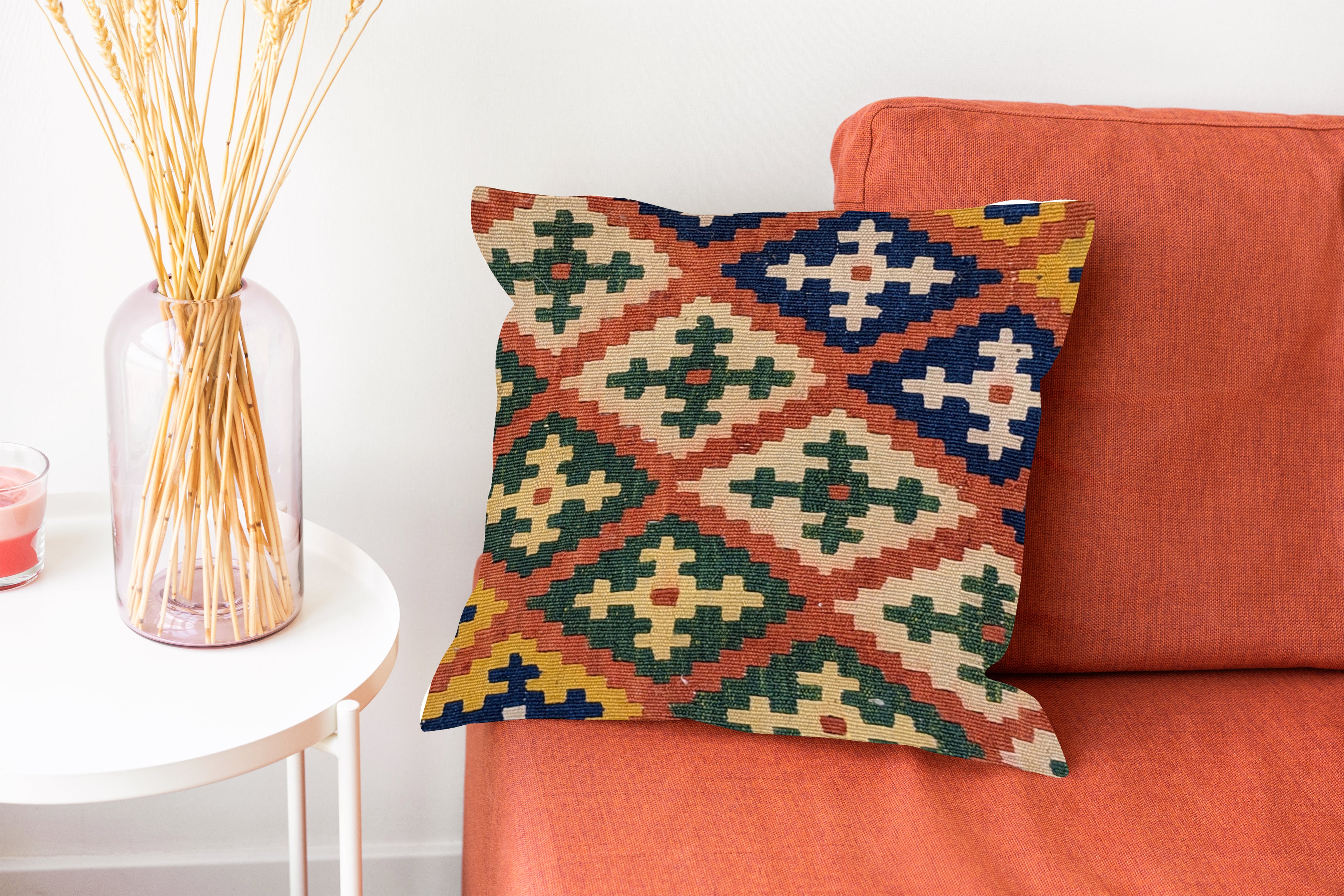 Turkish Kilim Cushion Cover - 42 x 40 cm