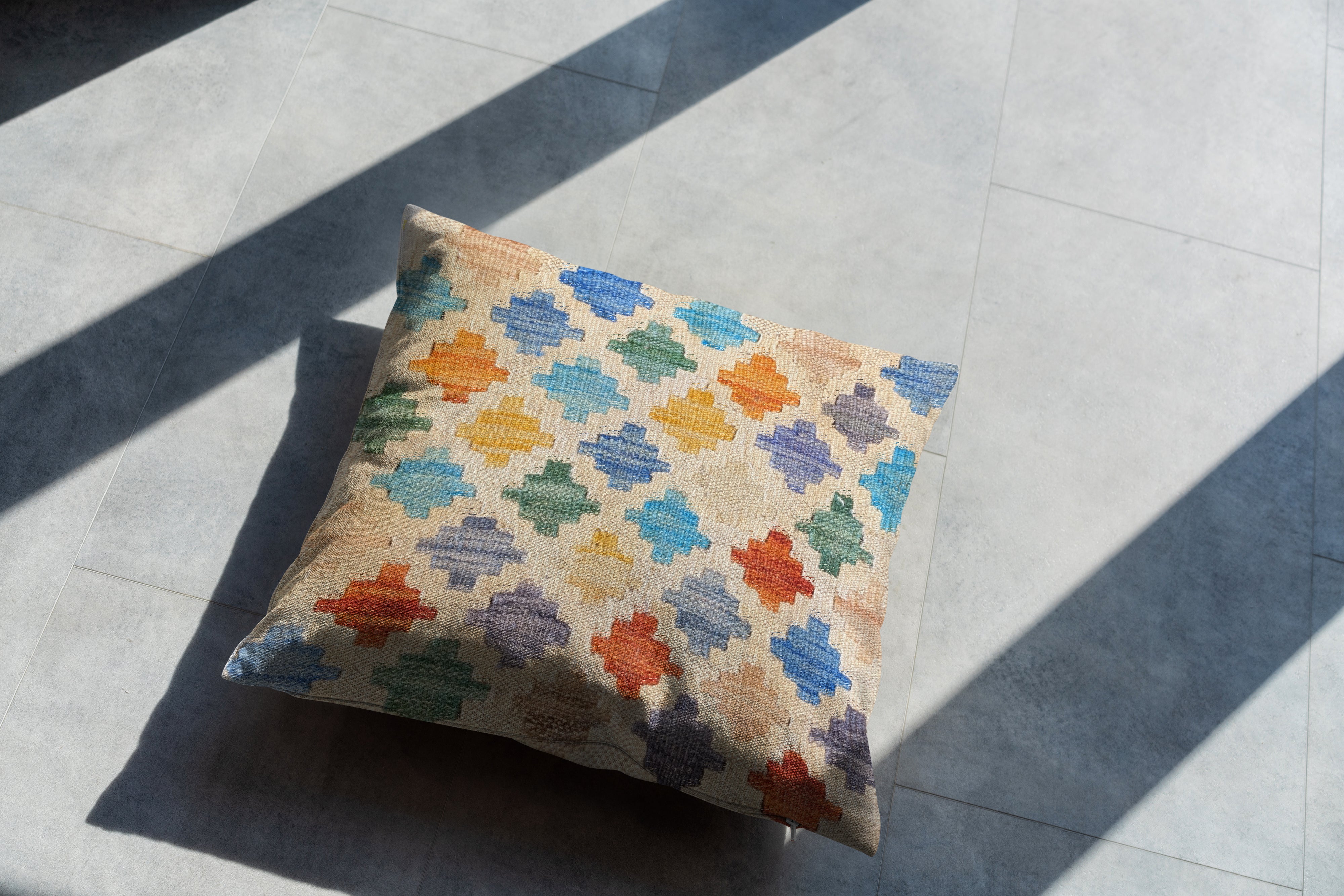 Afghan Kilim Cushion Cover - 46 x 46 cm