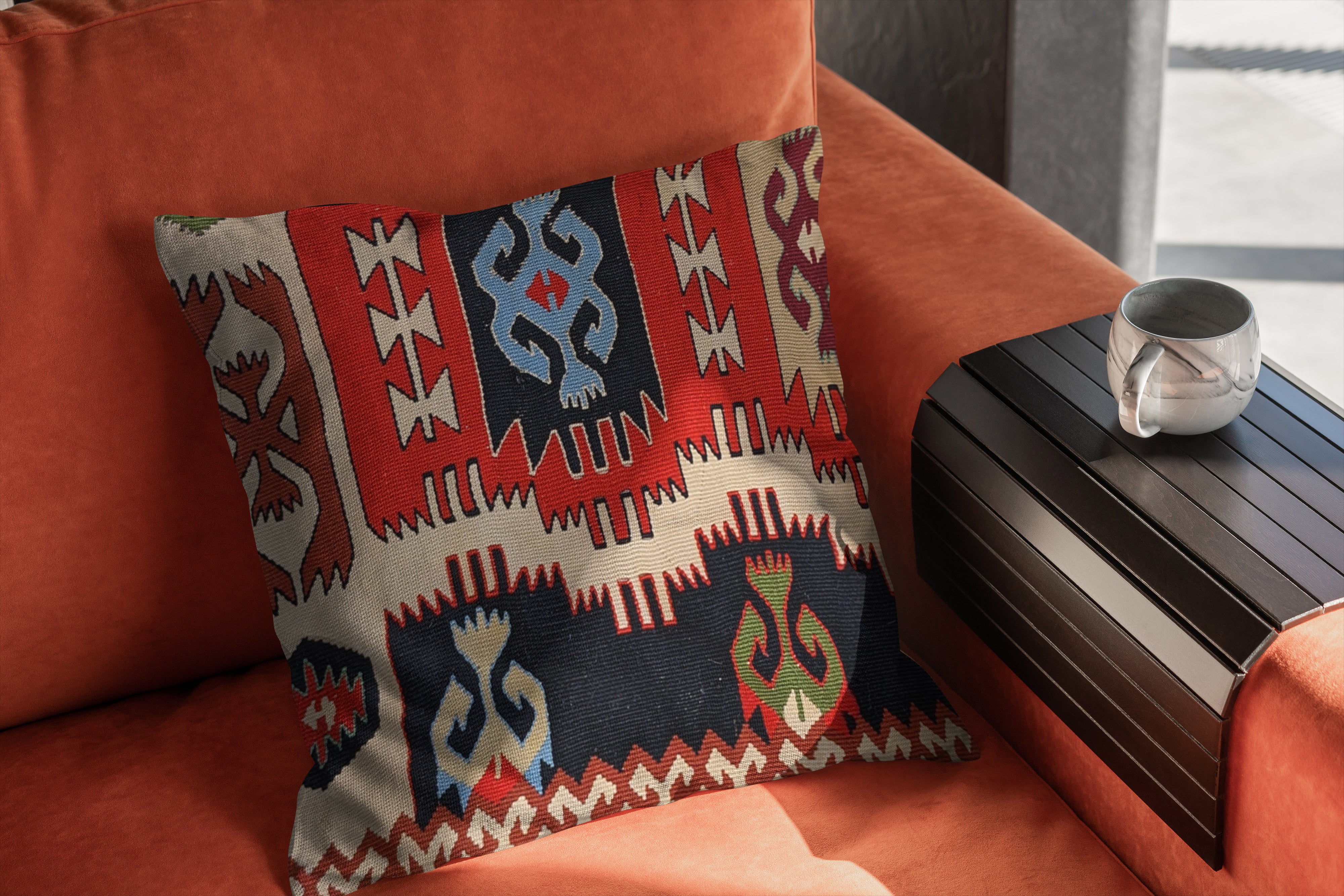 Turkish Kilim Cushion Cover - 45 x 45 cm