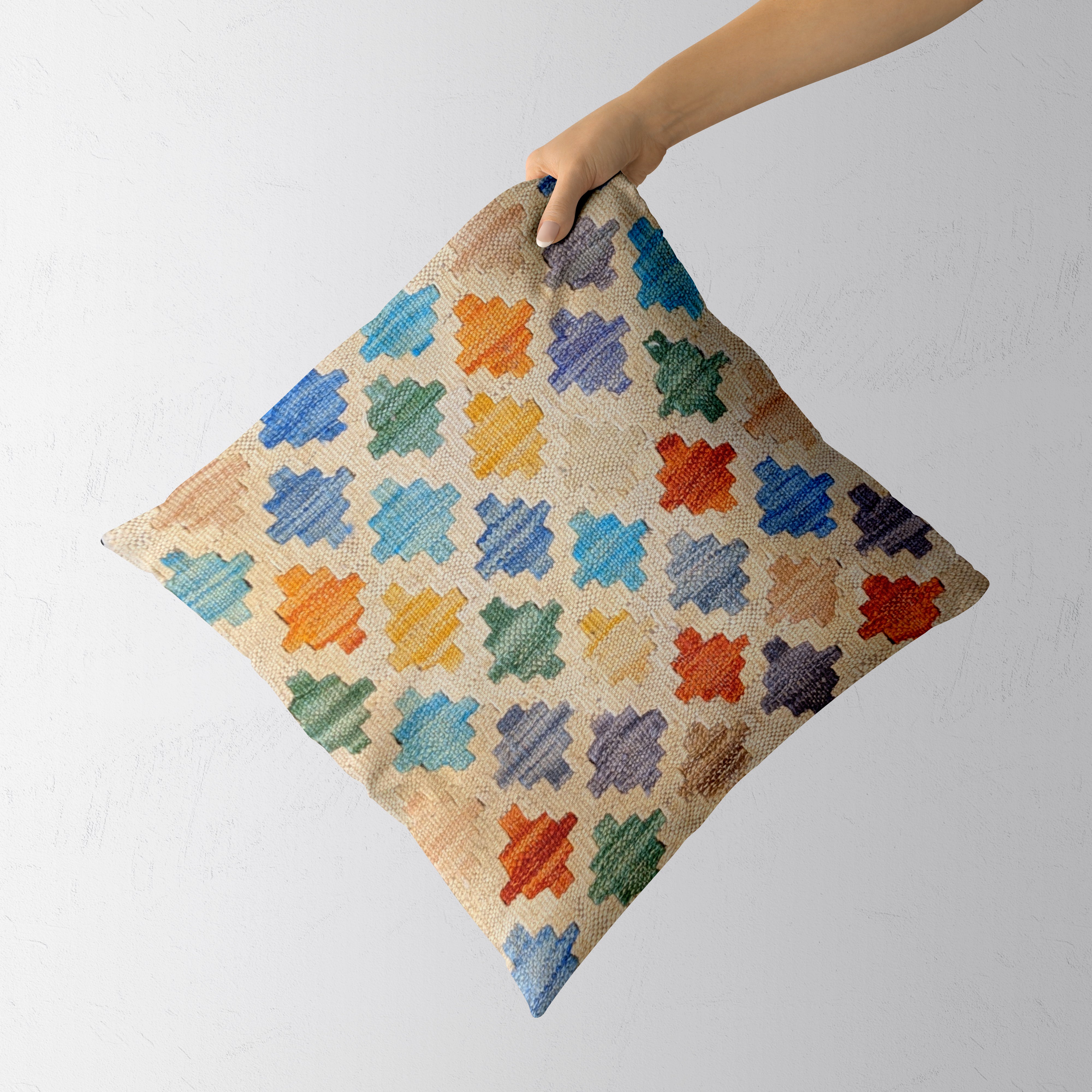 Afghan Kilim Cushion Cover - 46 x 46 cm