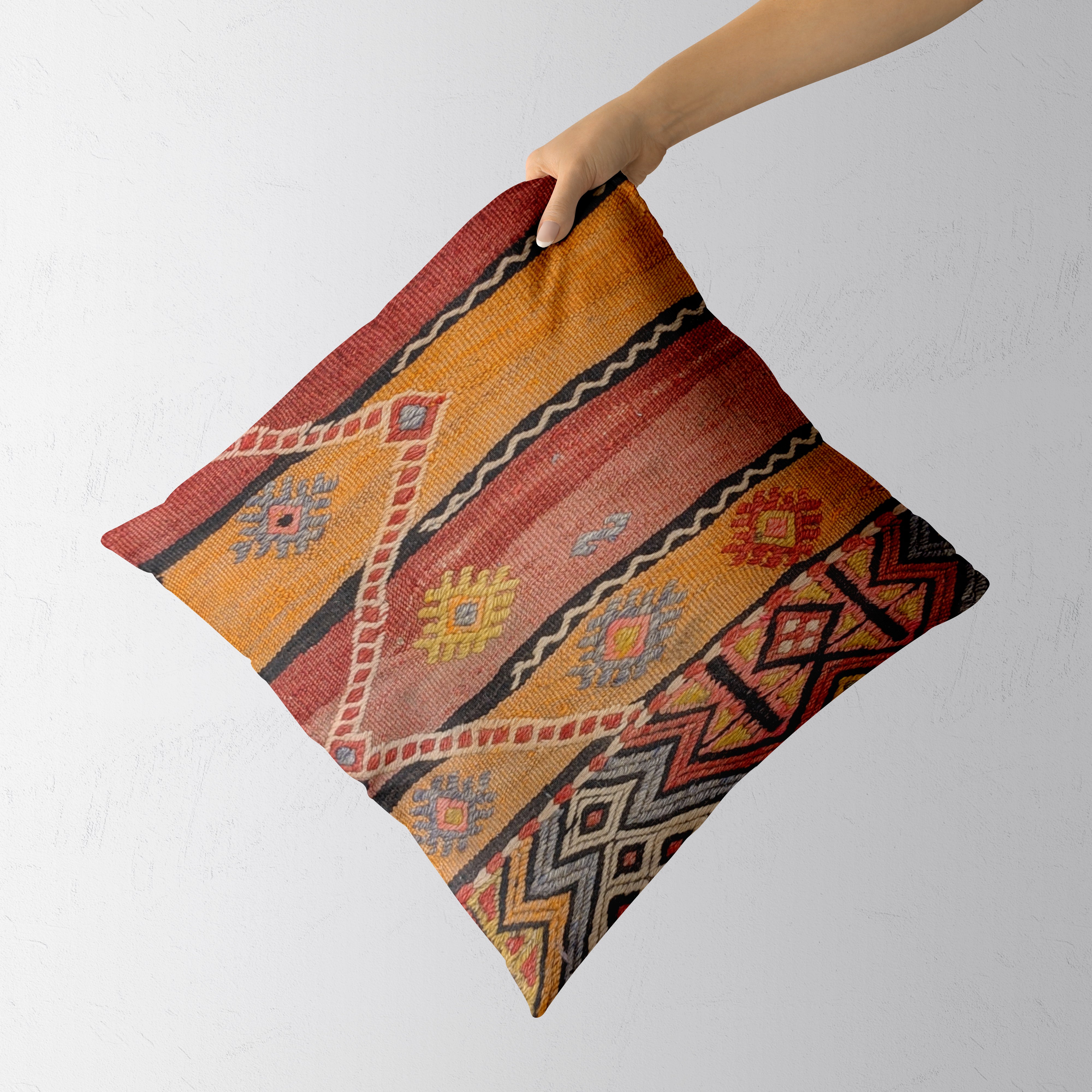 Turkish Kilim Cushion Cover - 46 x 46 cm