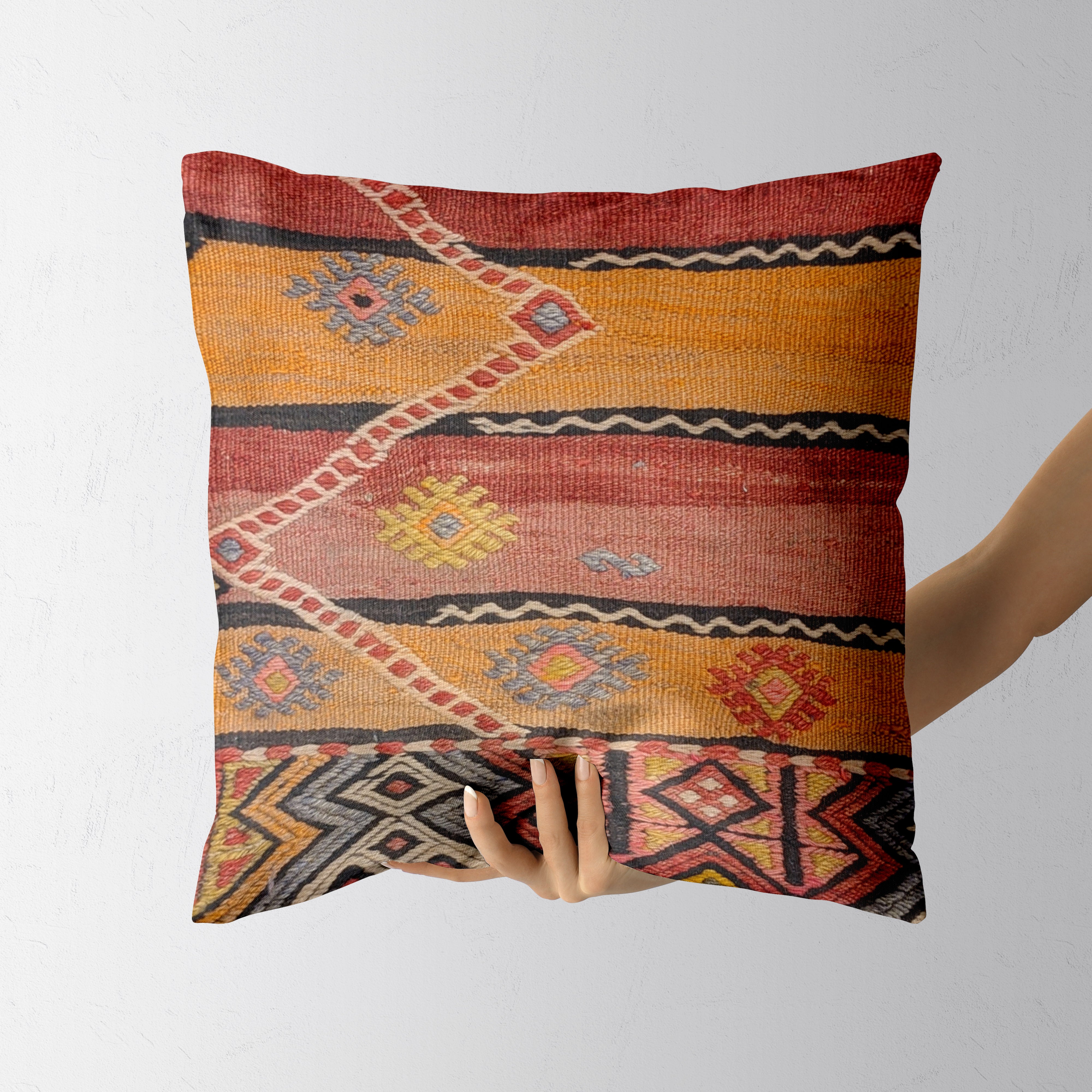 Turkish Kilim Cushion Cover - 46 x 46 cm