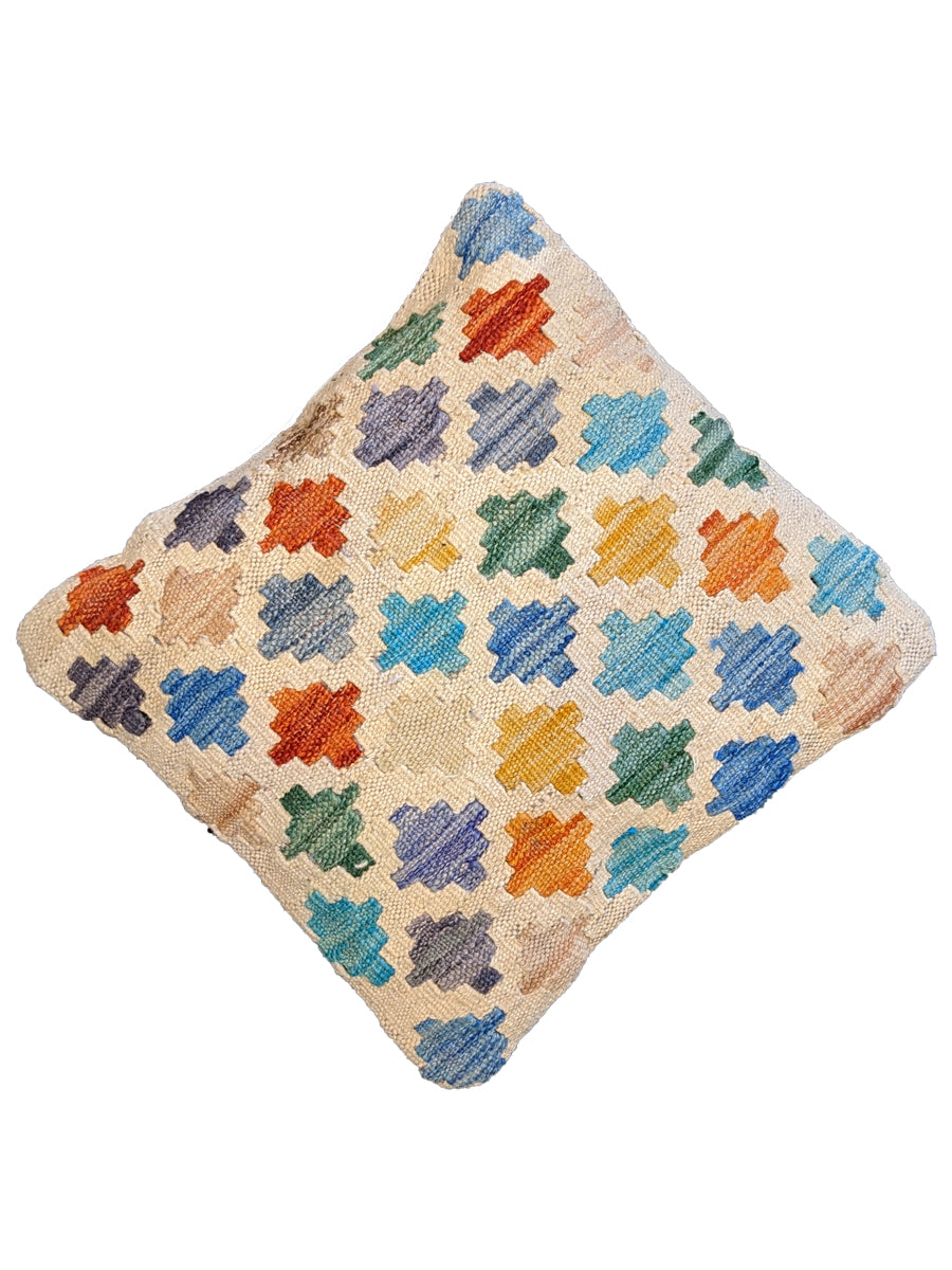 Afghan Kilim Cushion Cover - 46 x 46 cm