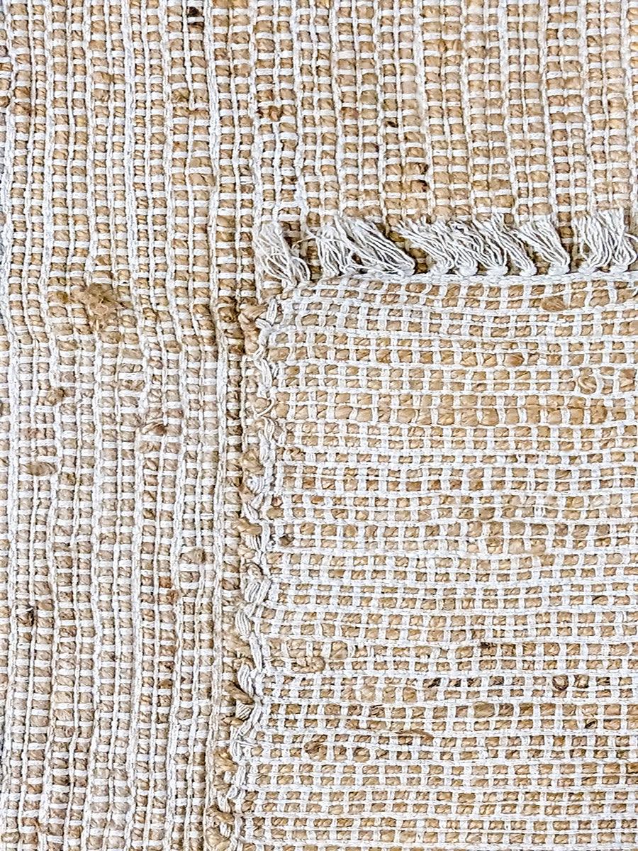 Flatweave Natural Jute Rug - 201 x 146 cm