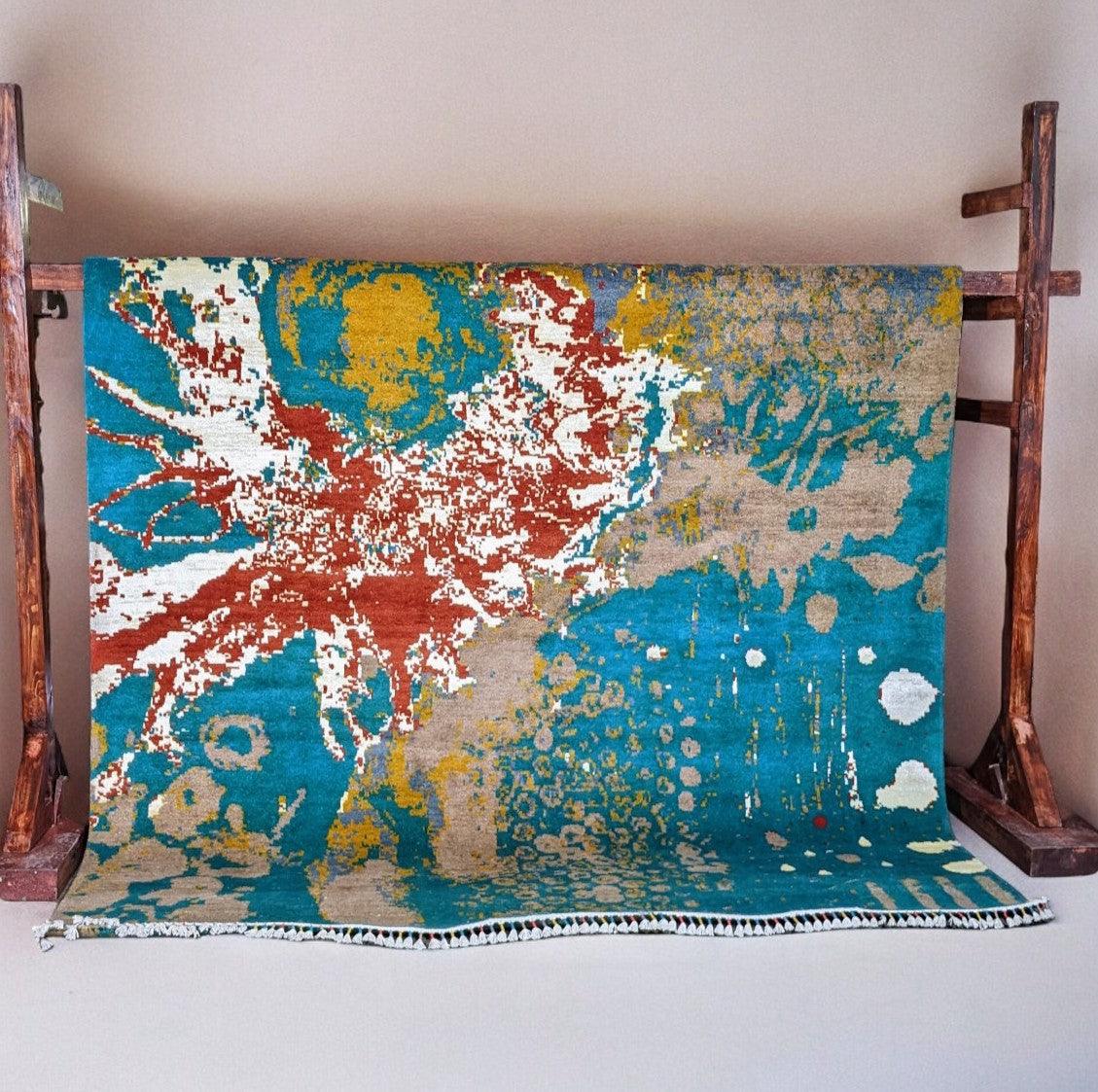 Modern Chobi Silk & Wool Rug - Size: 304 × 243 cm