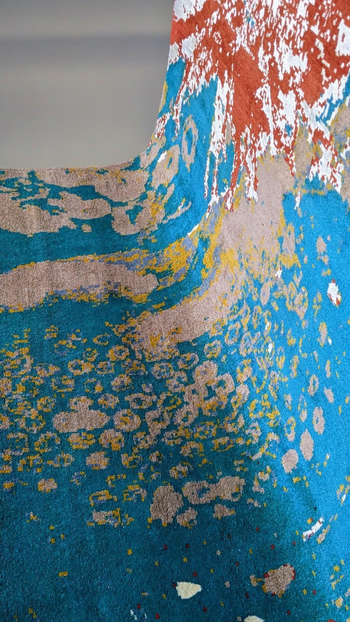 Moderner Chobi Seiden- & Wollteppich – Größe: 304 × 243 cm