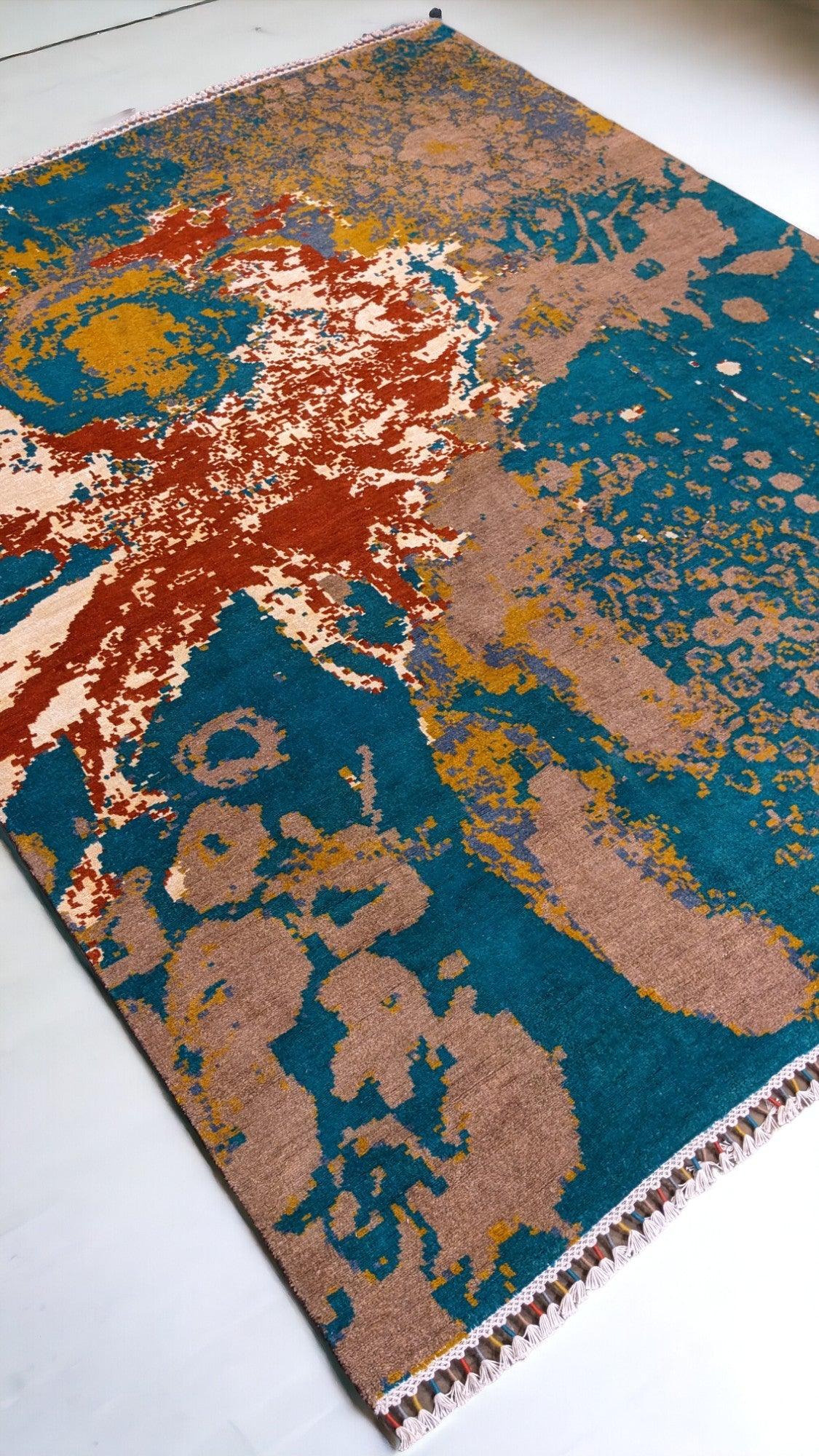 Modern Chobi Silk & Wool Rug - Size: 304 × 243 cm