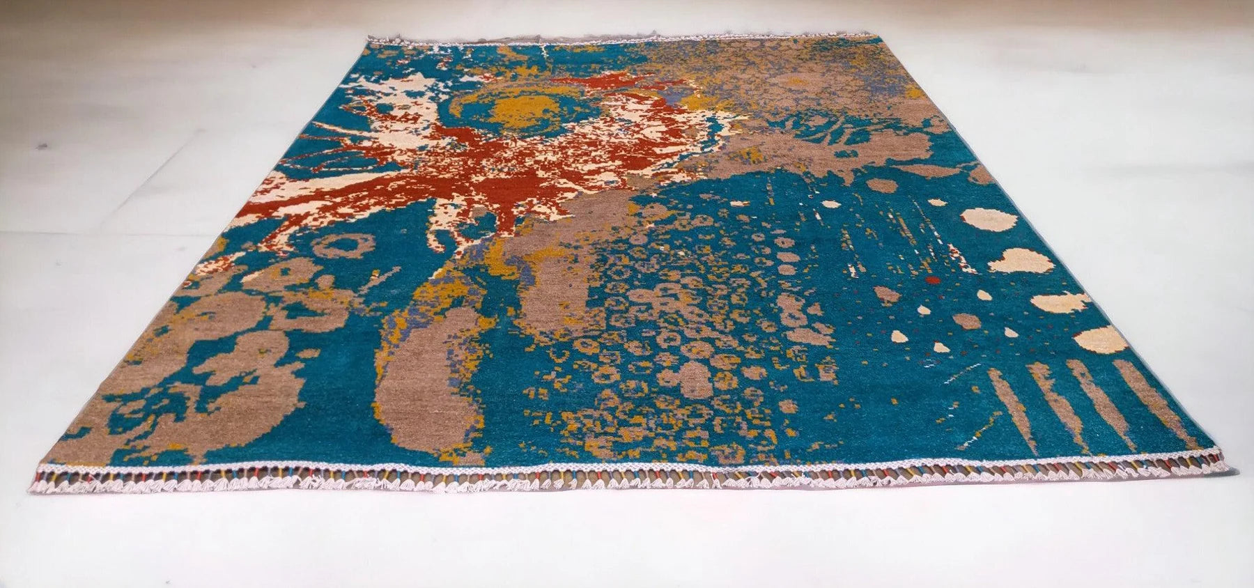 Moderner Chobi Seiden- & Wollteppich – Größe: 304 × 243 cm