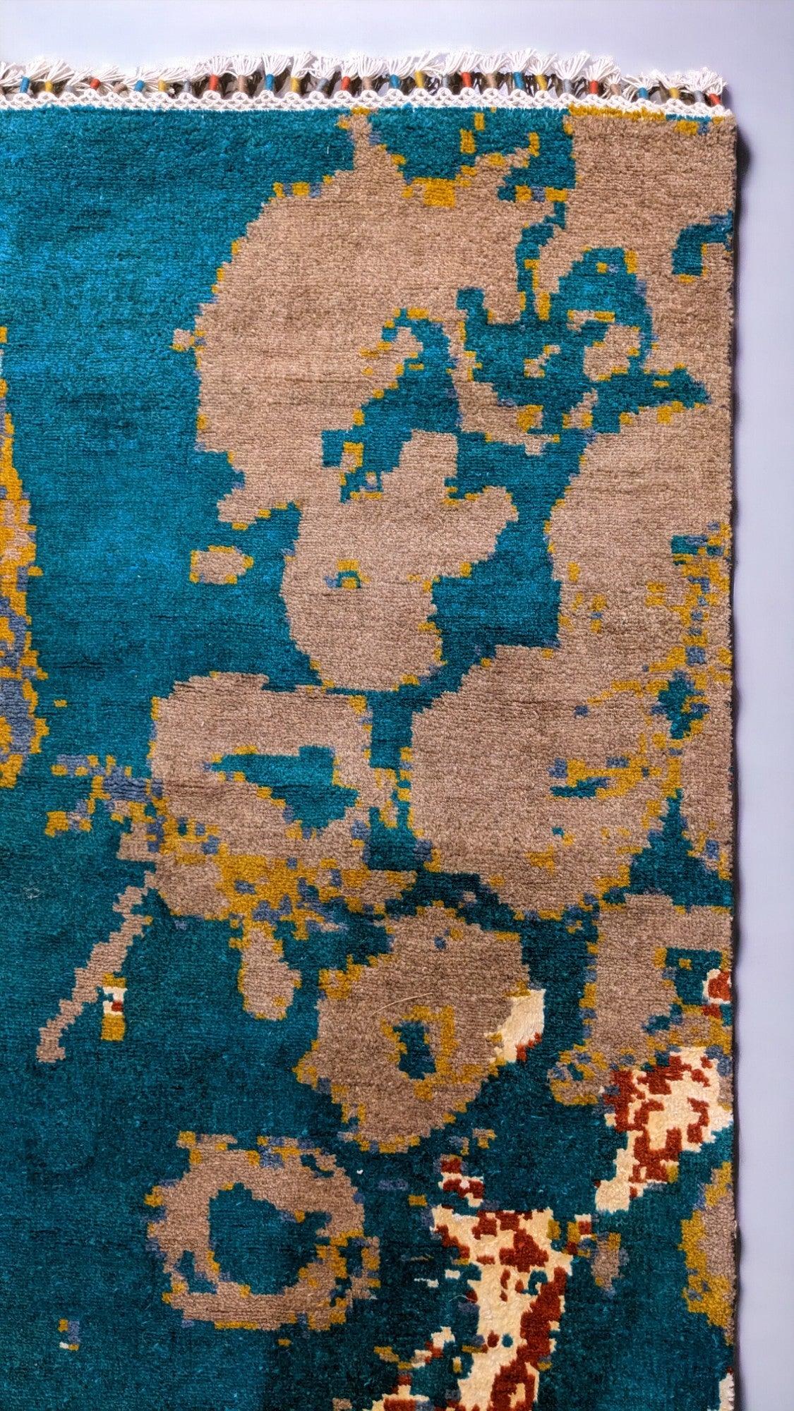 Modern Chobi Silk & Wool Rug - Size: 304 × 243 cm