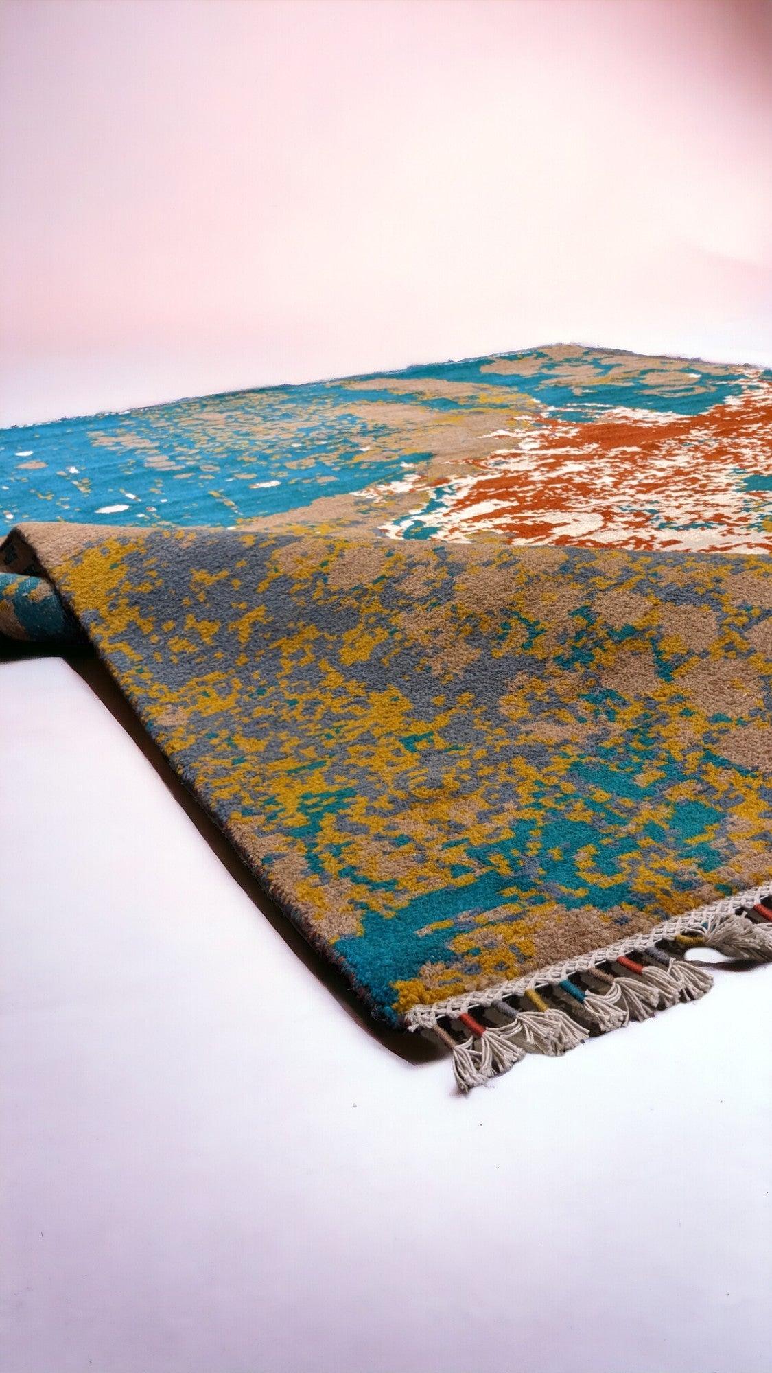 Moderner Chobi Seiden- & Wollteppich – Größe: 304 × 243 cm