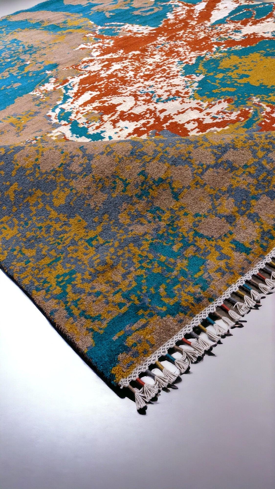 Modern Chobi Silk & Wool Rug - Size: 304 × 243 cm