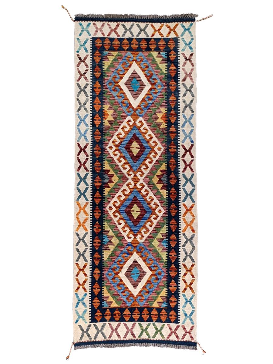 Maimana Afghanistan Kilim Runner - 240 x 23 cm