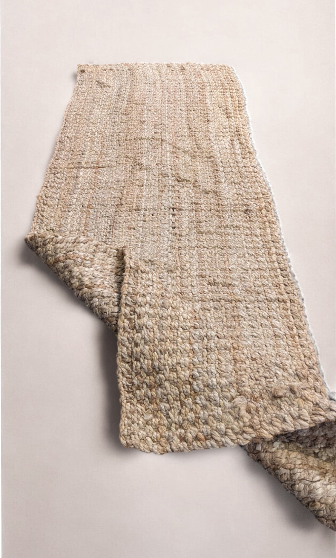 Chunky Natural Jute Runner - 186 × 61 cm