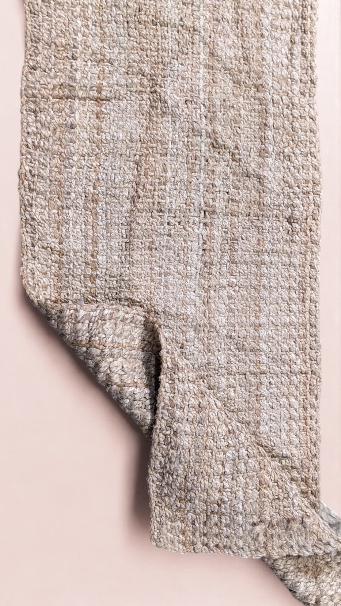 Chunky Natural Jute Runner - 186 × 61 cm