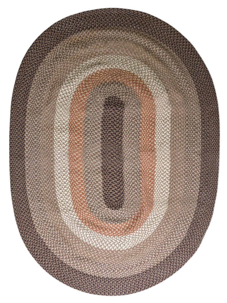Braided Natural Jute Rug - 271 x 189 cm
