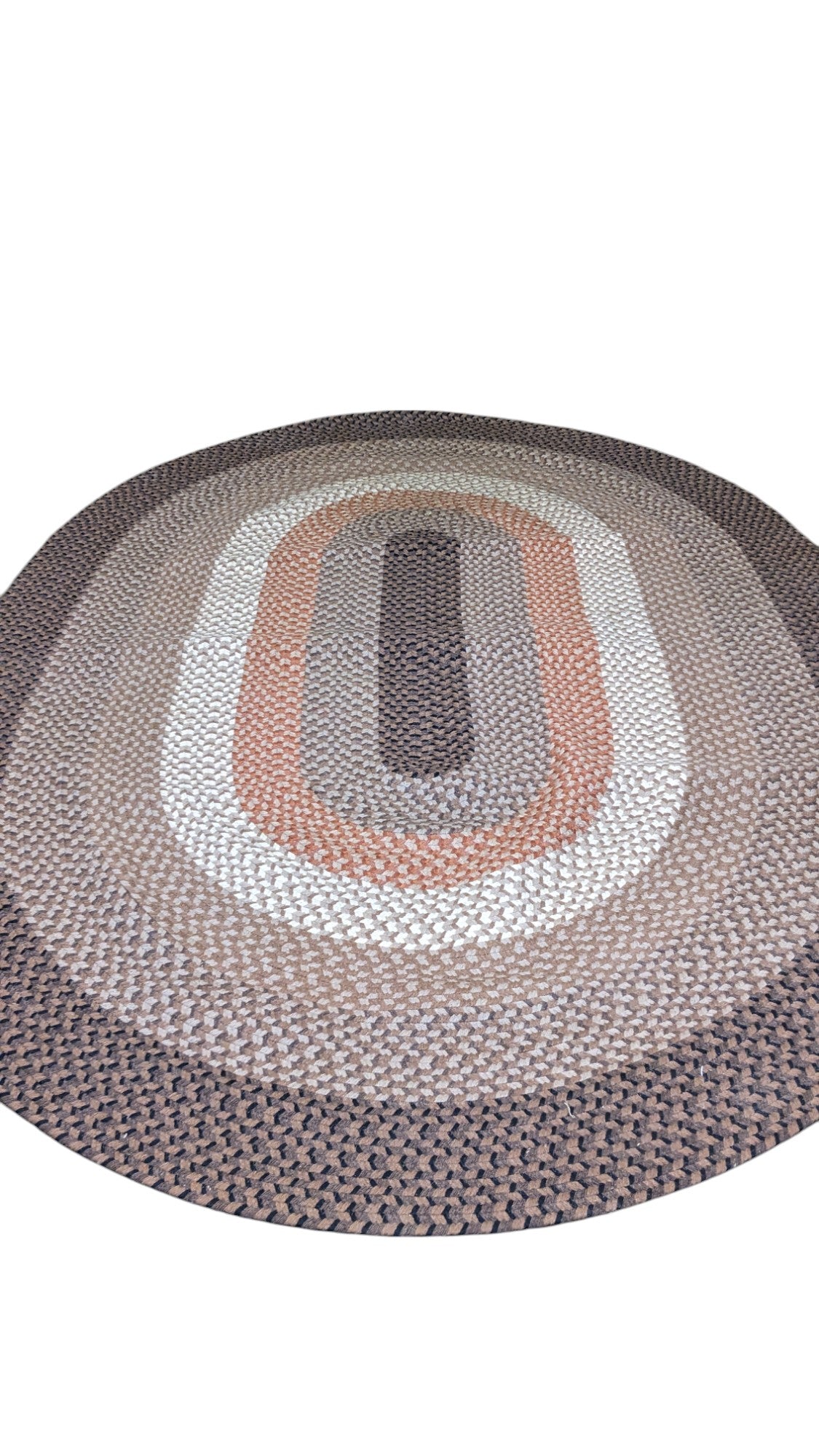 Braided Natural Jute Rug - 271 x 189 cm