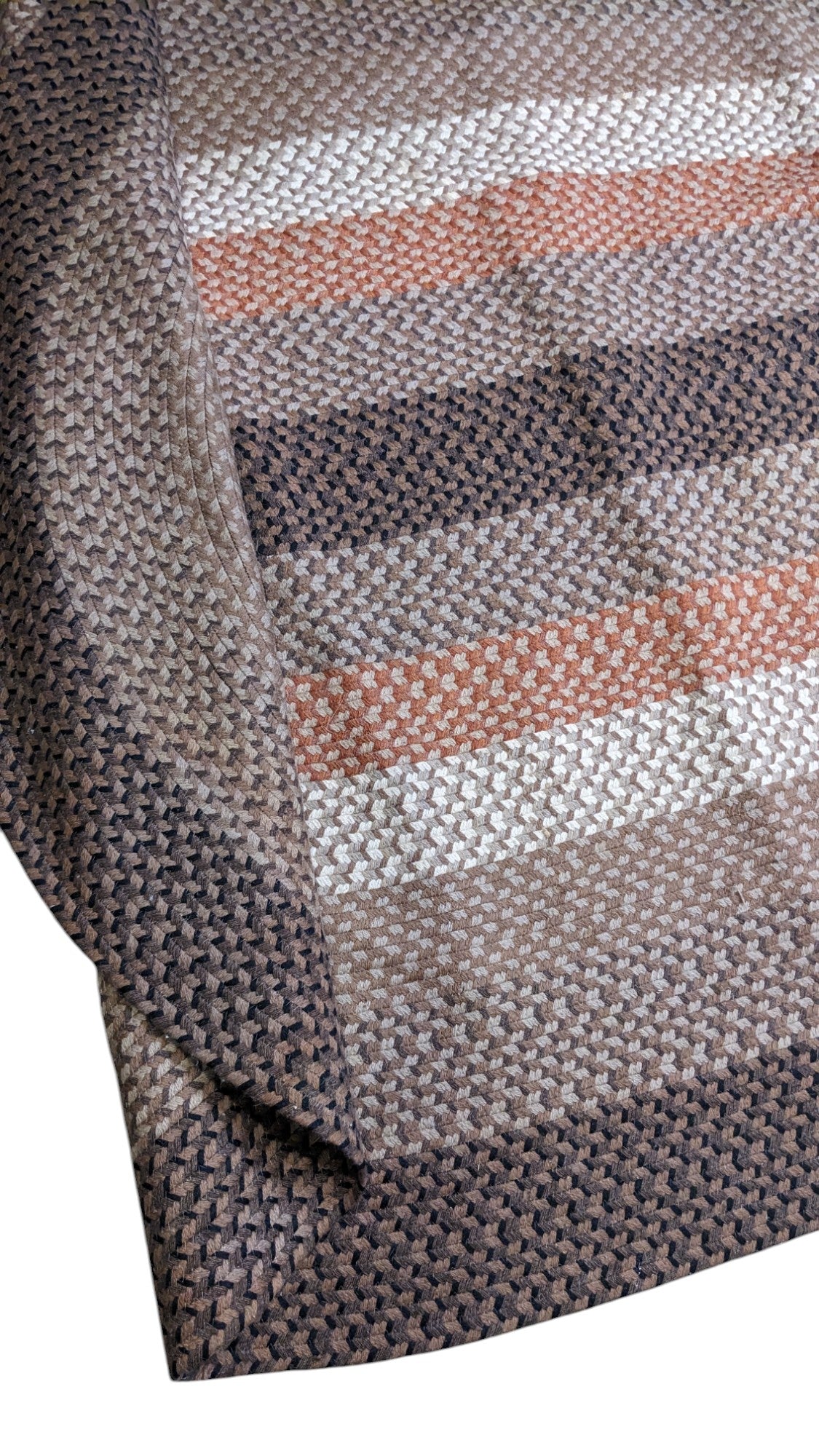 Braided Natural Jute Rug - 271 x 189 cm