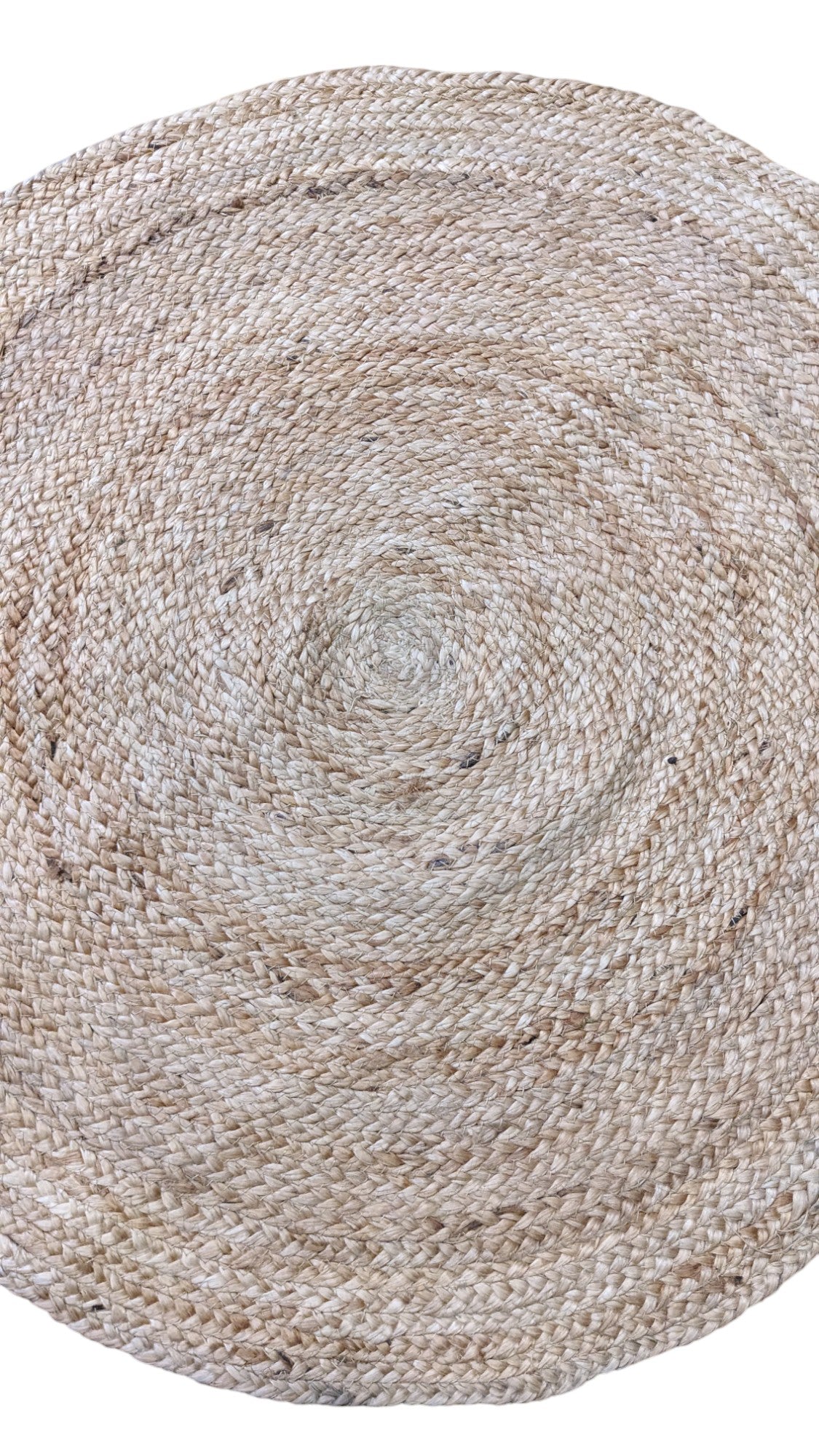 Braided Natural Jute Rug - 82 x 82 cm