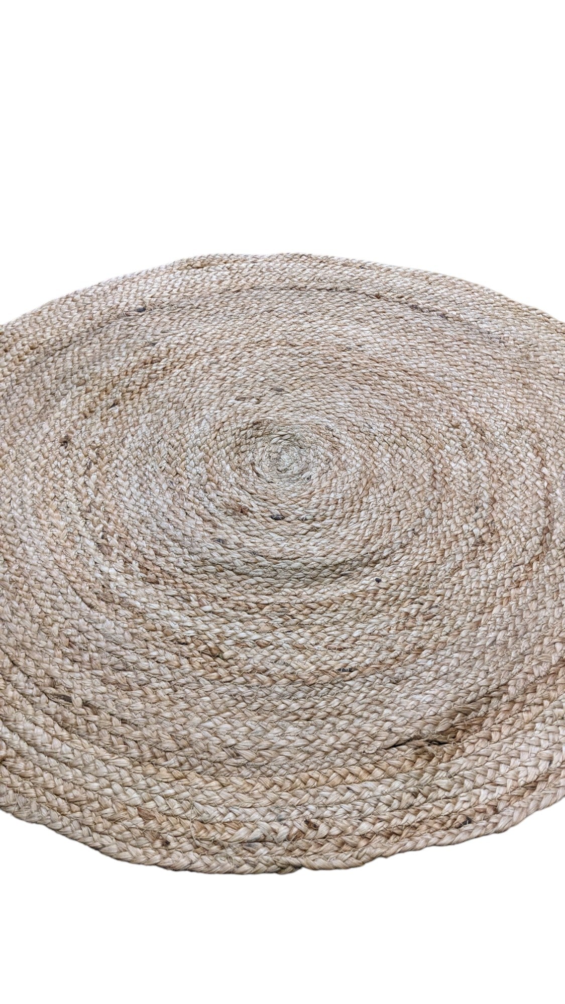 Braided Natural Jute Rug - 82 x 82 cm