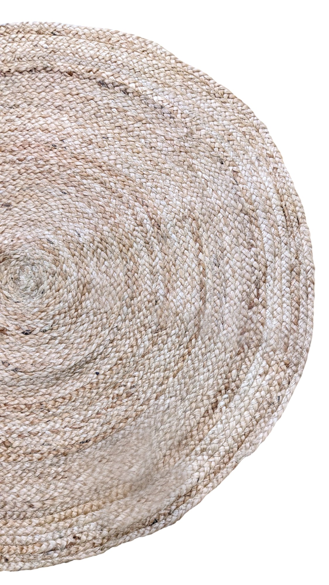 Braided Natural Jute Rug - 82 x 82 cm
