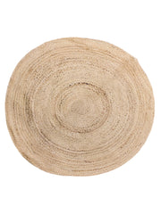 Braided Natural Jute Rug - 107 x 107 cm