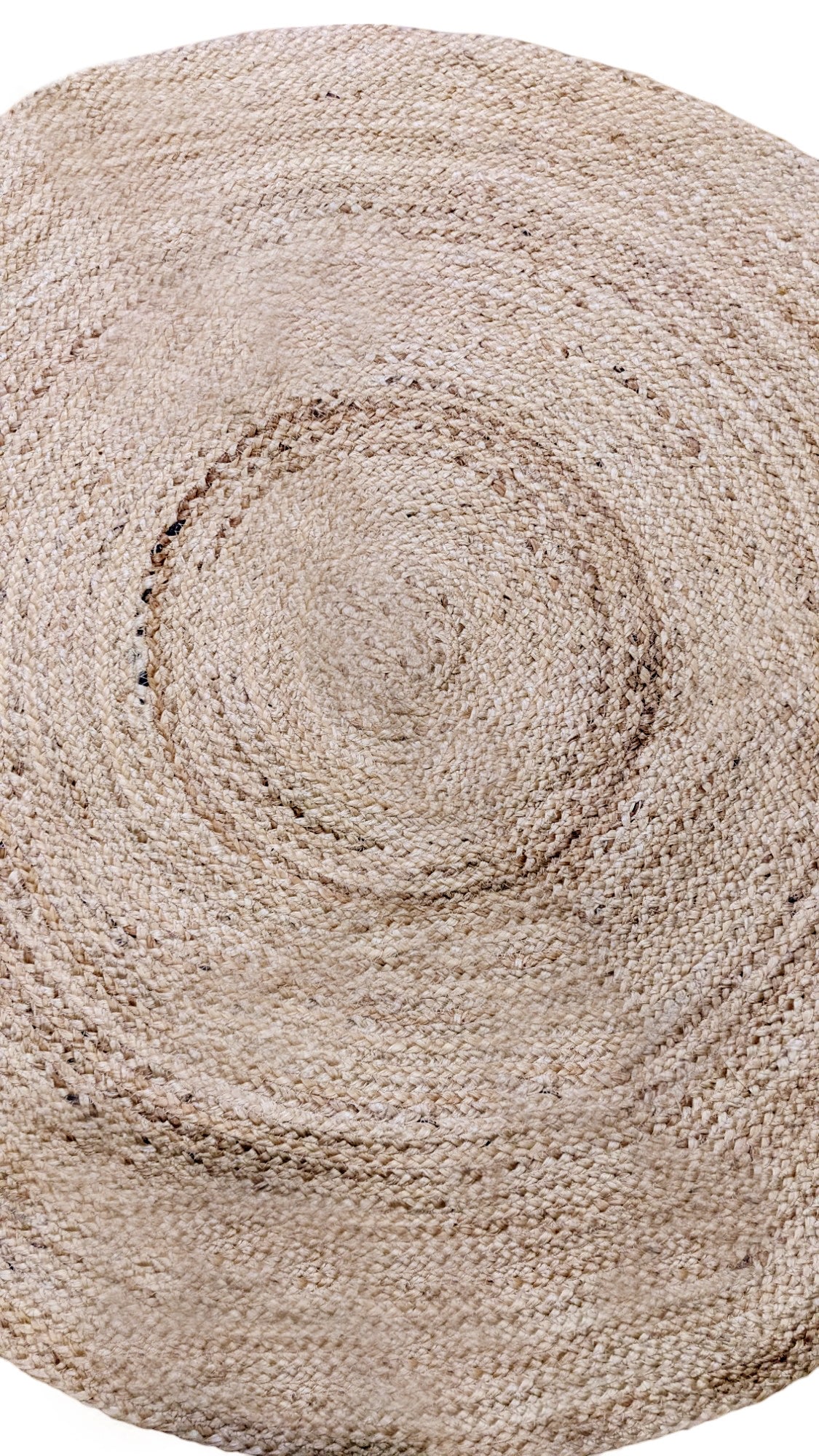 Braided Natural Jute Rug - 107 x 107 cm