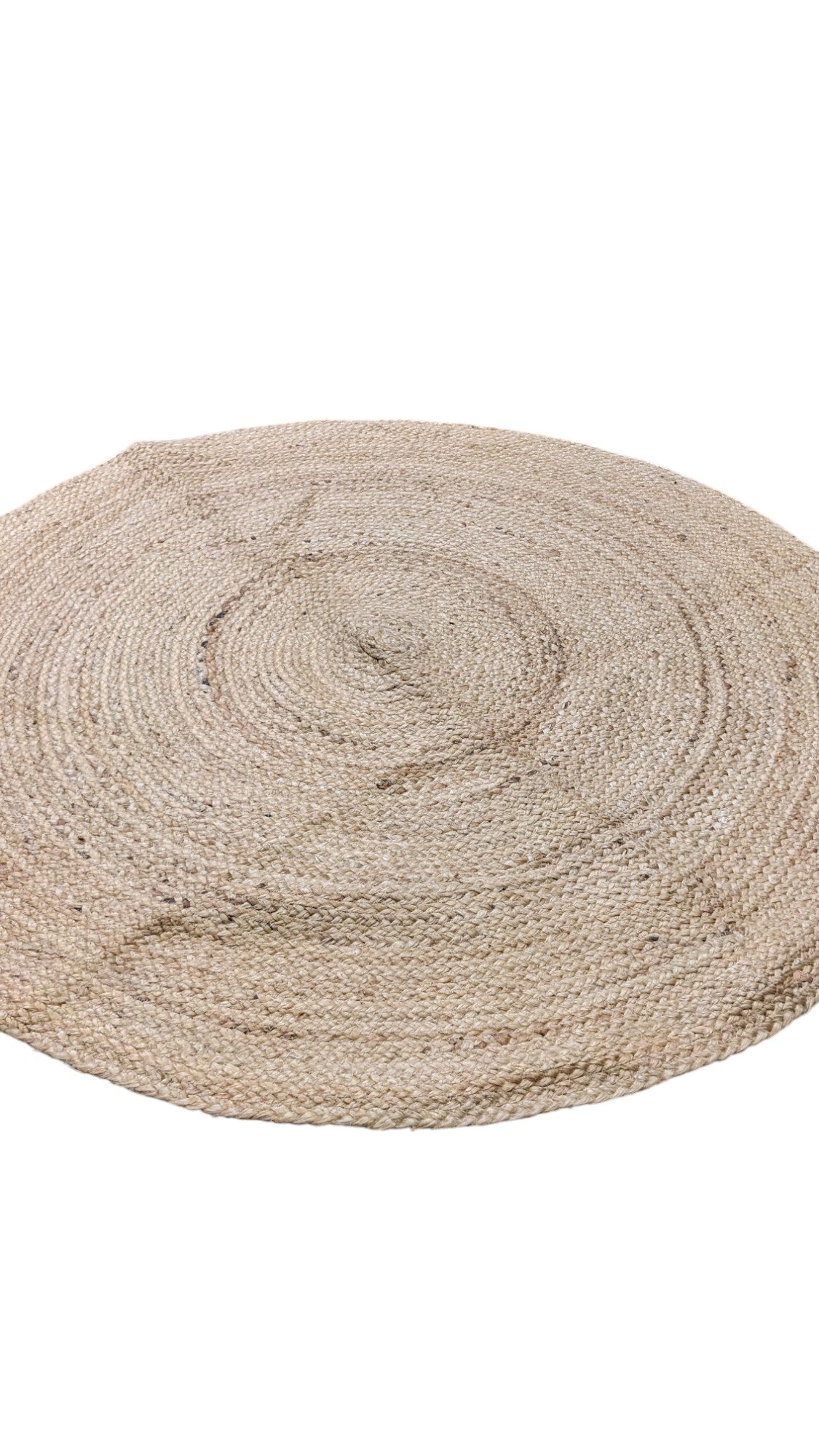 Braided Natural Jute Rug - 107 x 107 cm