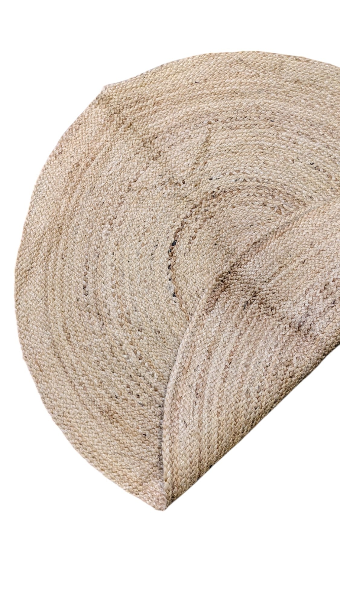 Braided Natural Jute Rug - 107 x 107 cm