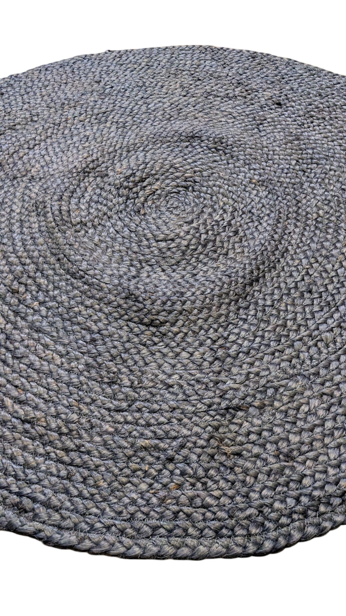 Braided Overdyed Jute Rug - 104 x 104 cm