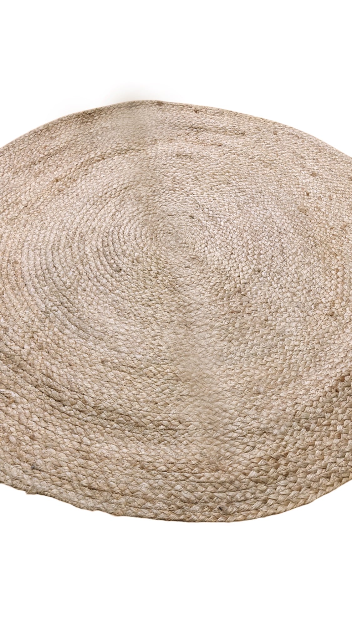 Braided Natural Jute Rug - 116 x 116 cm